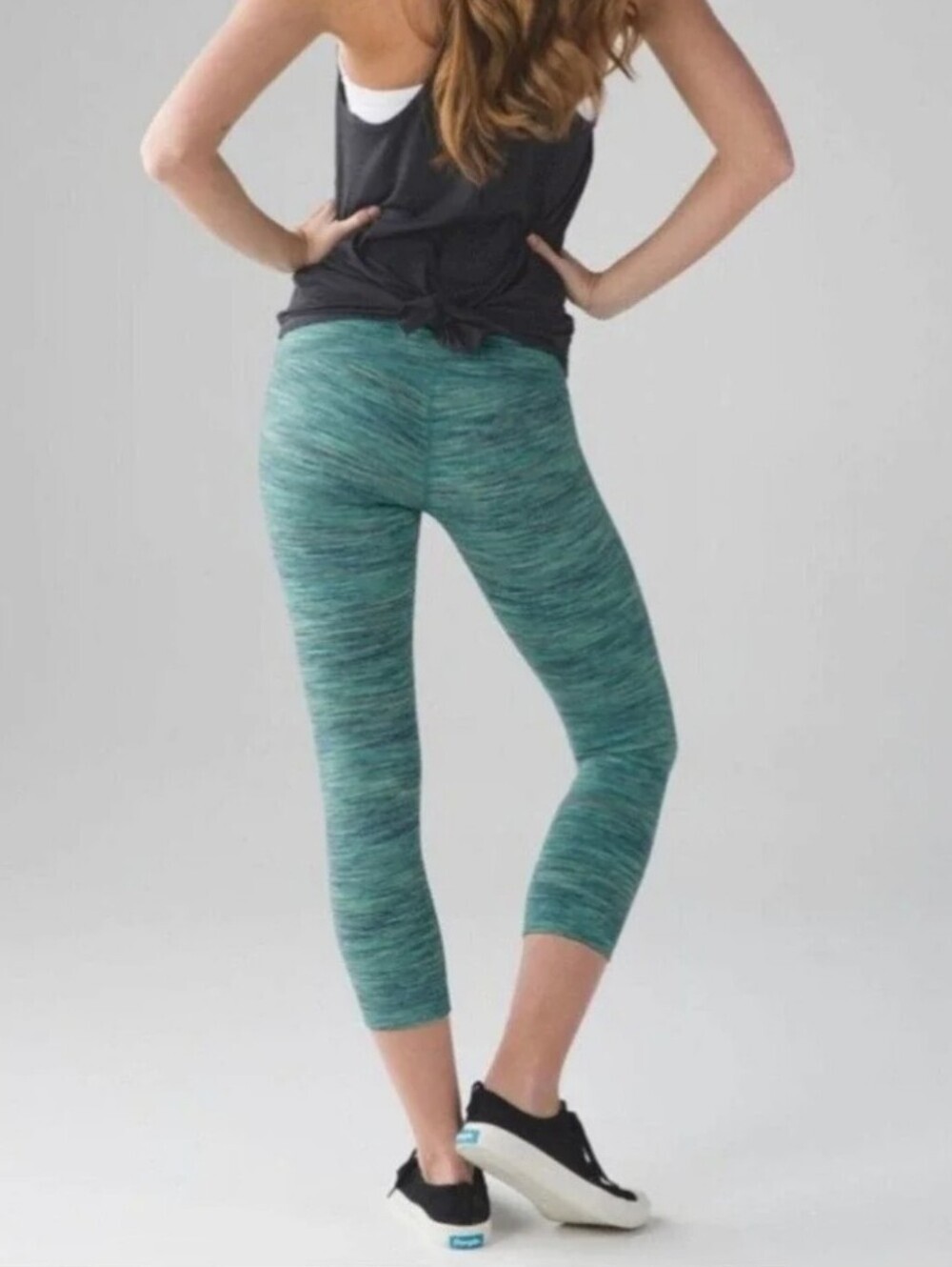 NWOT Lululemon Wunder Under Hi Rise Space Dye Camo Alberta Lake Fresh Teal Size4 - Picture 2 of 12